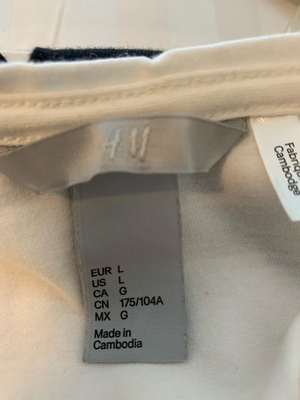 H&M Black and White Boatneck Long-Sleeve Top with Shoulder Buttons - Picture 3 of 5